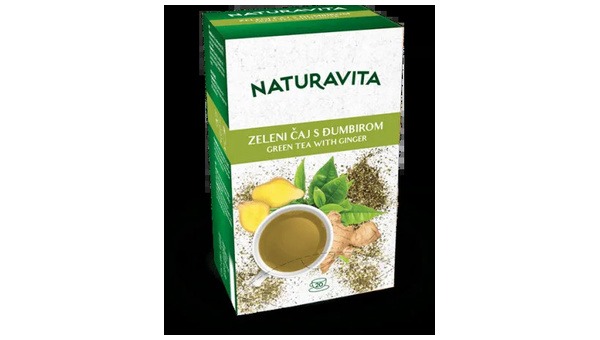 NATURAVITA ČAJ ZELENI S ĐUMBIR 20X2 G