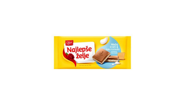 NAJLJEPŠE ŽELJE ČOKOLADA 100 G MLIJEČNA