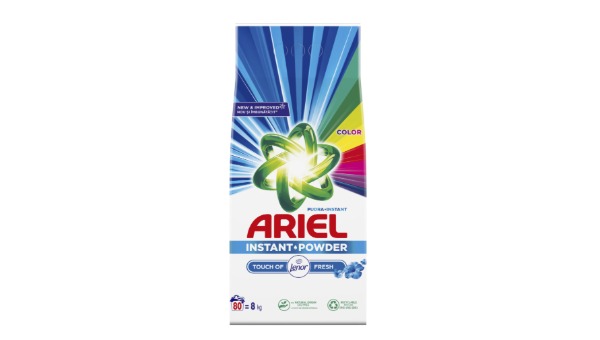 ARIEL DETERDŽENT ZA RUBLJE PRAŠAK TOUCH OF LENOR COLOR 6 KG 80 PRANJA