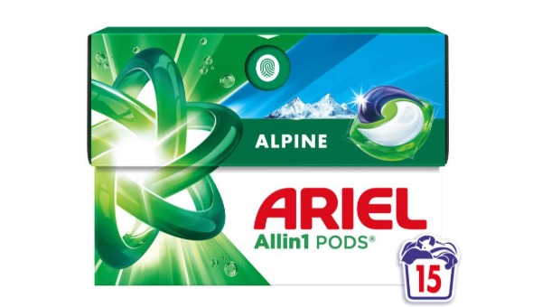 ARIEL DETERDŽENT ZA RUBLJE KAPSULE ALPINE 15 KOM