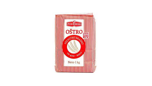 BRAŠNO PŠENIČNO T 400 OŠTRO 1 KG