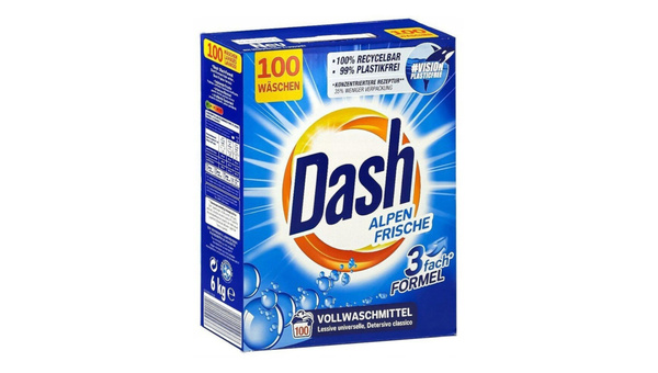 DASH DETERDŽENT ZA RUBLJE / VEŠ ALPEN FRISCHE 6 KG 100 PRANJA