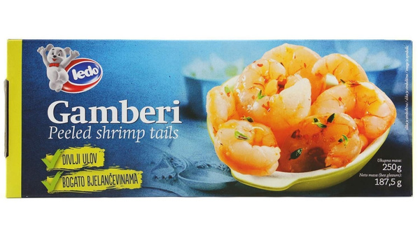 LEDO GAMBERI OČIŠĆENI REP ŠKAMPA 250 G