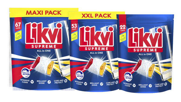 LIKVI DETERDŽENT ZA SUĐE KAPSULE SUPREME ALL IN ONE 22 KOM