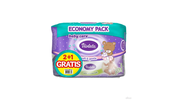 VIOLETA BABY VLAŽNE MARAMICE BADEM 2+1 GRATIS