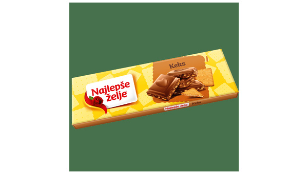 NAJLJEPŠE ŽELJE ČOKOLADA S KEKSOM 250 G ŠTARK