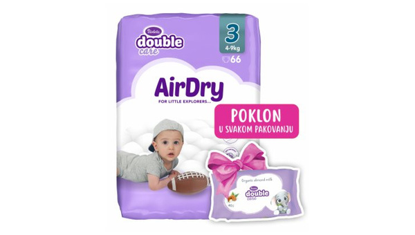 VIOLETA BABY PELENE 4 9 KG 66 KOM DOUBLE CARE AIR DRY MIDI 3