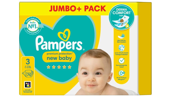 PAMPERS PELENE 3 (6-10 KG) 70 1 JUMBO PACK