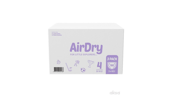 VIOLETA BABY PELENE 7 18 KG 60 KOM DOUBLE CARE AIR DRY MAXI 4
