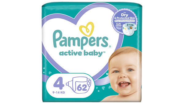 PAMPERS PELENE 4 (9-14 KG) 62 1 JUMBO PACK