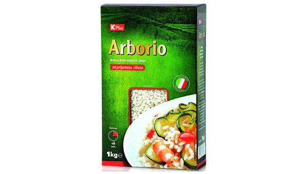 K PLUS RIŽA ARBORIO 1 KG KUTIJA