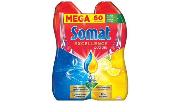 SOMAT DETERDŽENT ZA SUĐE DUO GEL LEMON 60 PRANJA