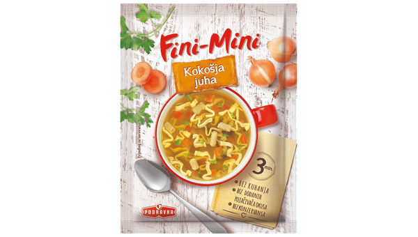 PODRAVKA JUHA KOKOŠJA S REZANCIMA 18 G FINI MINI
