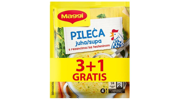 MAGGI JUHA PILEĆA 4*37 G 3+1 GRATIS