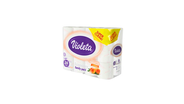 VIOLETA TOALETNI PAPIR PARFEMSKI 24 1 2 SLOJA BRESKVA
