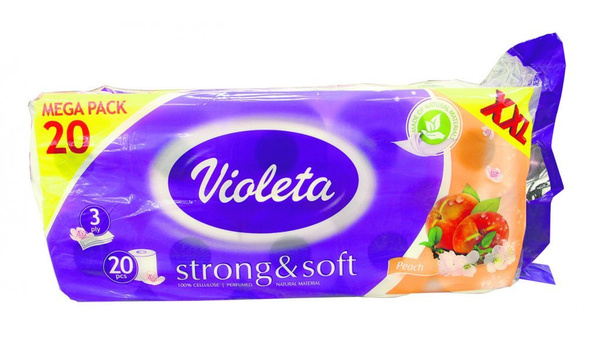 VIOLETA TOALET PAPIR TRI SLOJA 20 1 BRESKVA