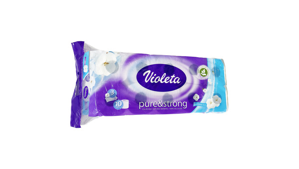 VIOLETA TOALET PAPIR 10 1 3 SLOJA PURE & STRONG