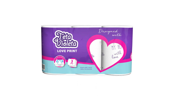 VIOLETA PAPIRNI RUČNIK LOVE 3 1