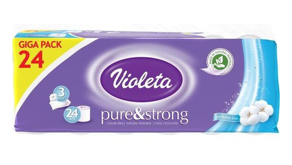 VIOLETA TOALET PAPIR PURE I STRONG 3 SLOJA 24 1