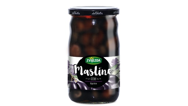 ZVIJEZDA MASLINE CRNE BEZ KOŠ 350 ML ZVIJEZ
